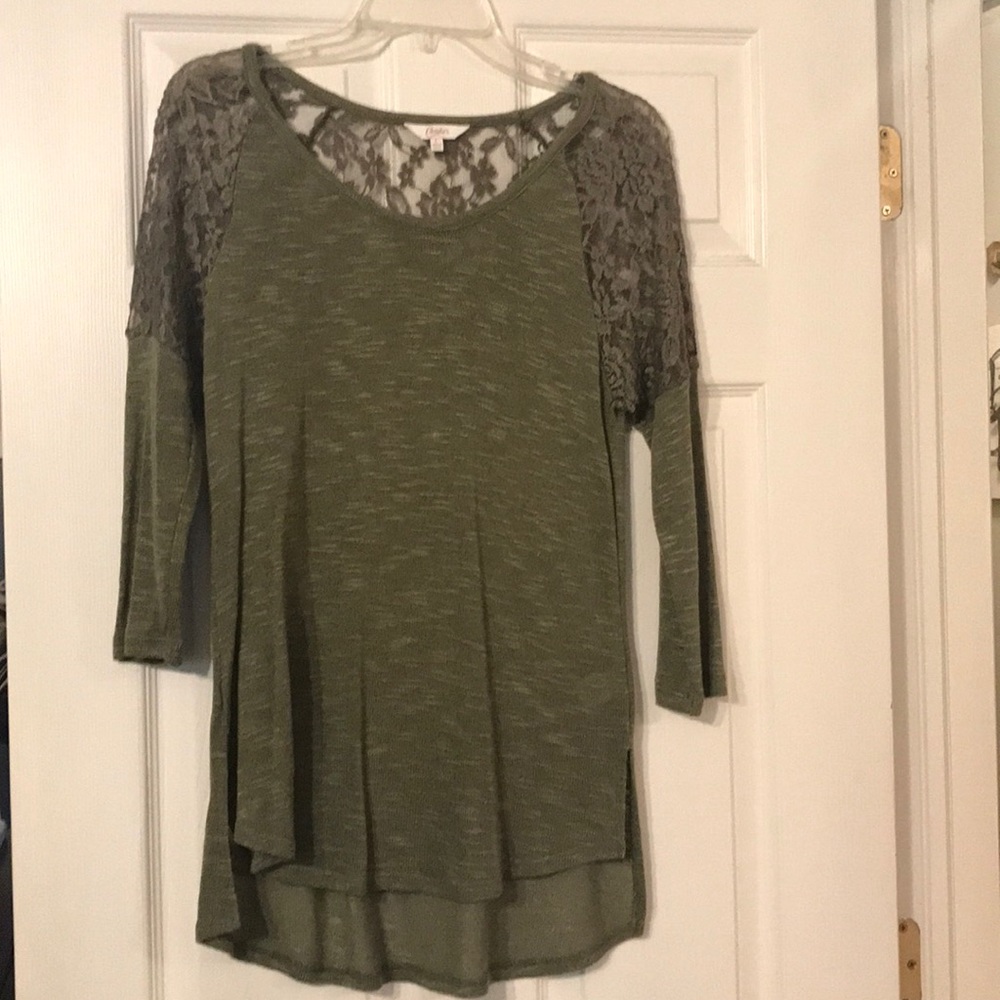 Juniors Candies green lace shirt - LARGE
